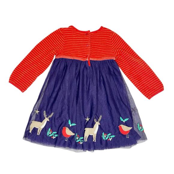 Baby Boden Christmas Applique Tulle Dress Size 18-24 Months - Picture 4 of 5